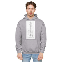 Load image into Gallery viewer, Blueprint Fleece Hoodie (White Design)