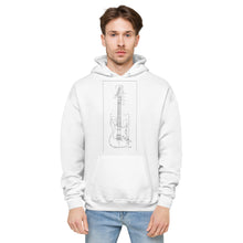 Load image into Gallery viewer, Blueprint Fleece Hoodie (White Design)