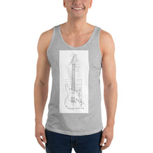 Load image into Gallery viewer, Blueprint Tank Top (White Design)