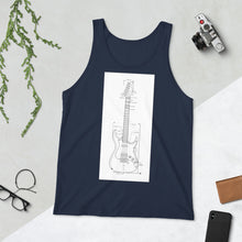 Load image into Gallery viewer, Blueprint Tank Top (White Design)