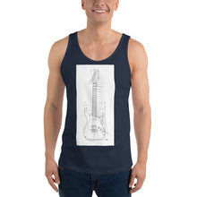 Load image into Gallery viewer, Blueprint Tank Top (White Design)
