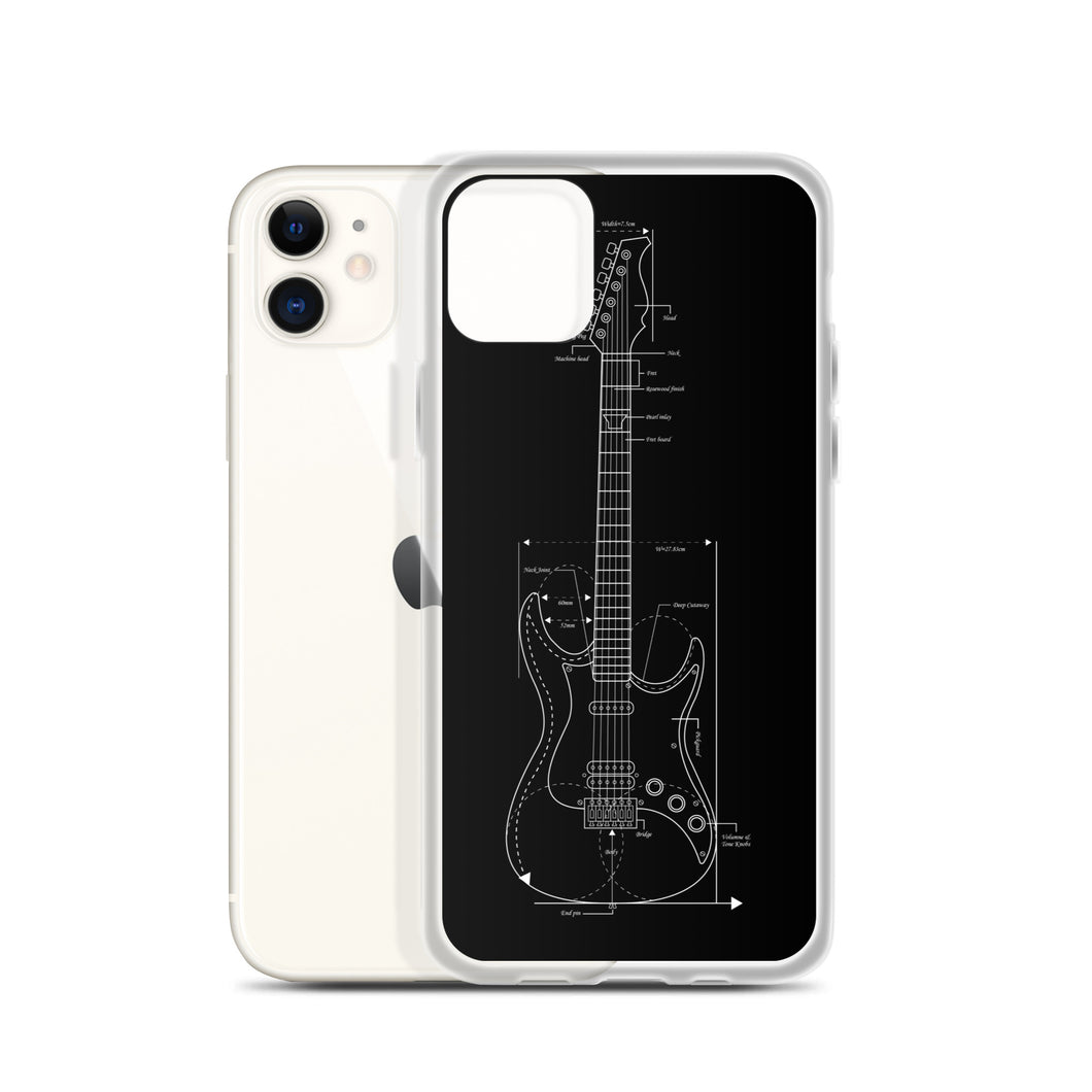 Blueprint (Black Design) iPhone Case