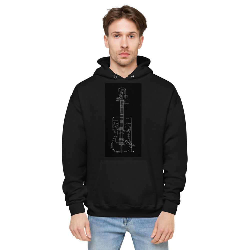 Blueprint Fleece Hoodie (Black Design)