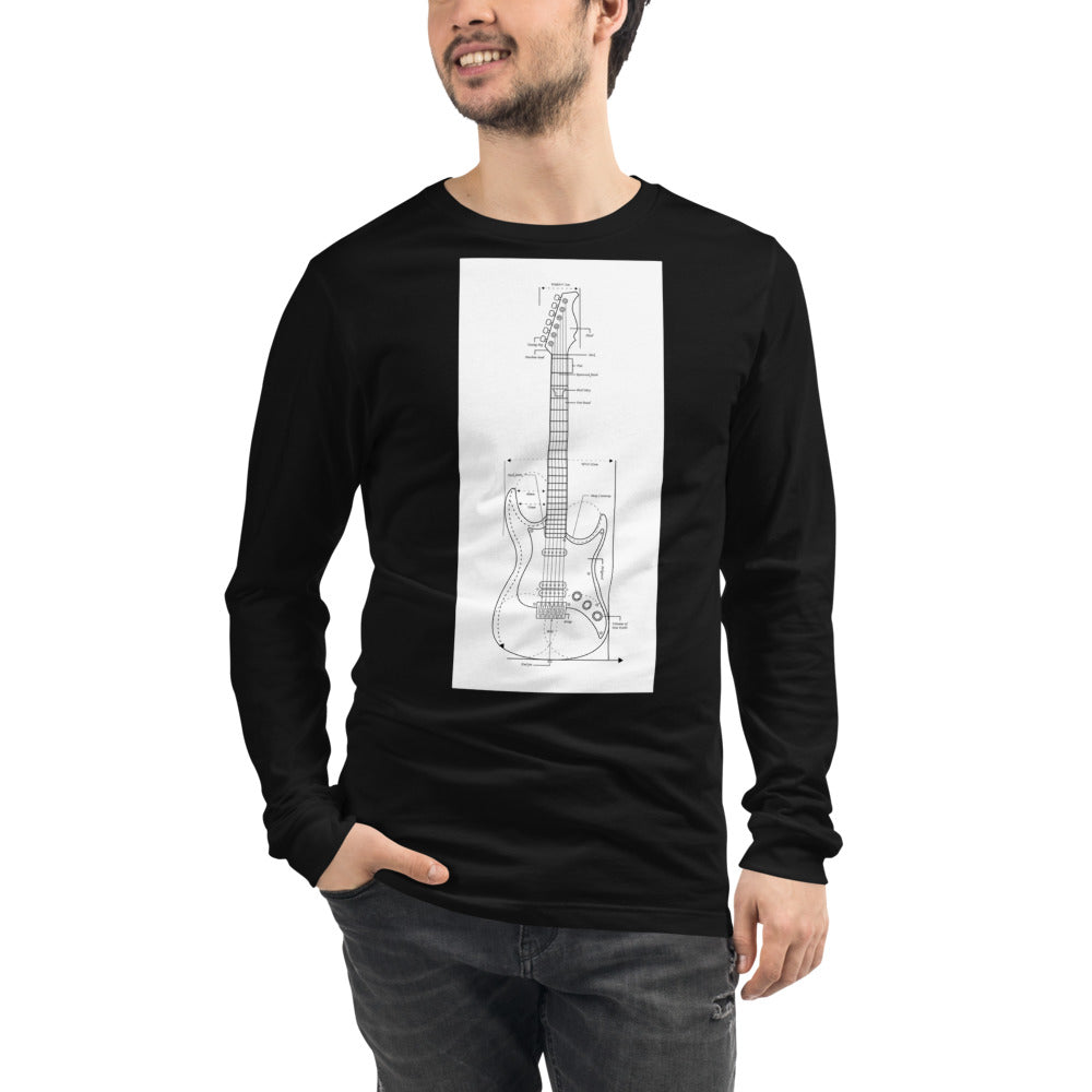 Blueprint Long Sleeve Shirt (White Design)