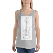 Load image into Gallery viewer, Blueprint Tank Top (White Design)
