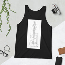 Load image into Gallery viewer, Blueprint Tank Top (White Design)
