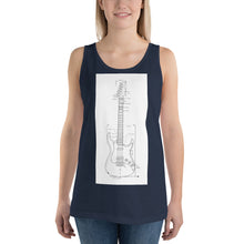 Load image into Gallery viewer, Blueprint Tank Top (White Design)
