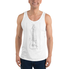 Load image into Gallery viewer, Blueprint Tank Top (White Design)
