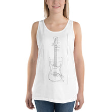 Load image into Gallery viewer, Blueprint Tank Top (White Design)
